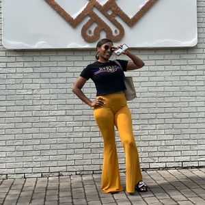 Comfy bell bottom pants